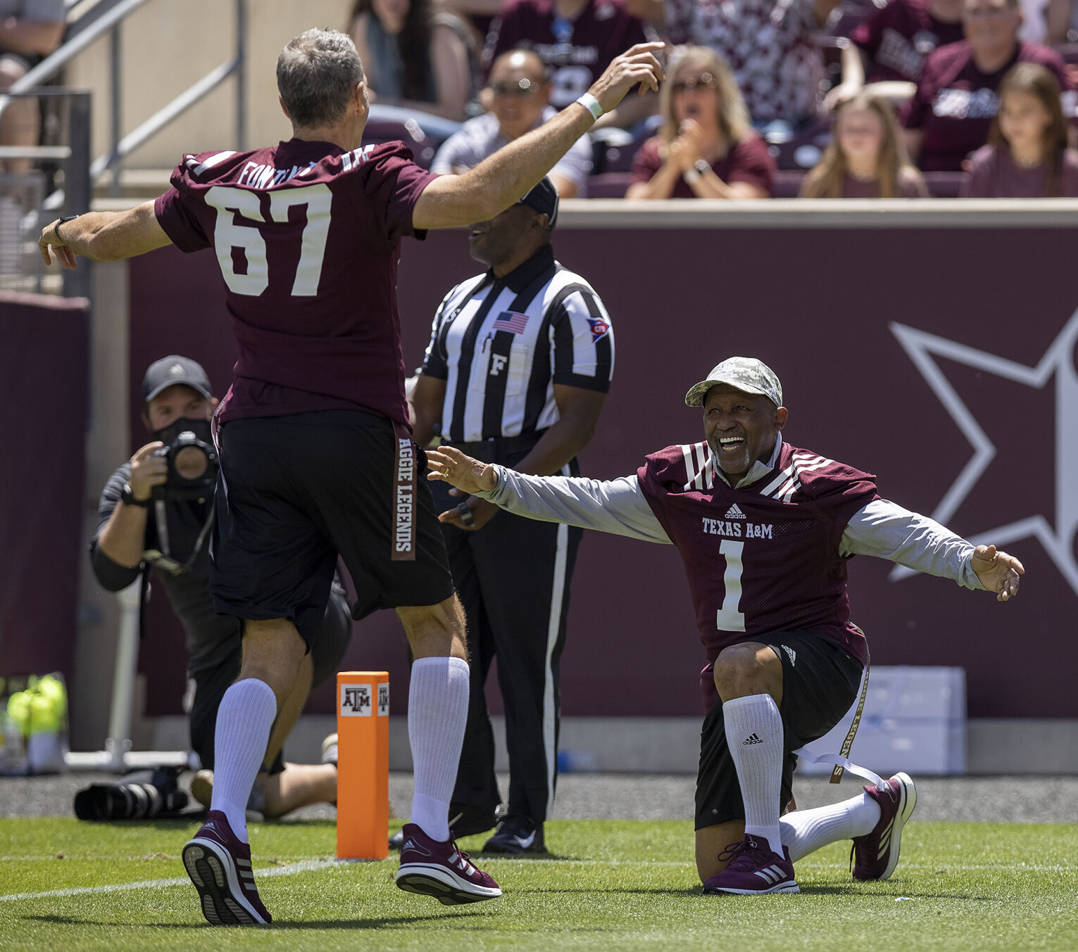 Maroon & White
